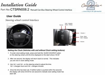 Адаптер управления рулем Renault Megane, Captur, Clio, Master 201