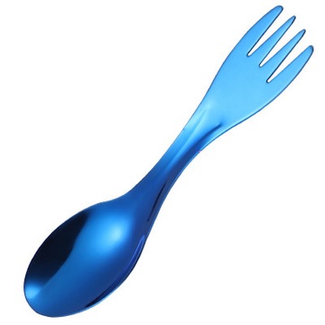 Niebieski odkryty Camping piknik tytanowa Spork ły