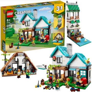 KLOCKI LEGO CREATOR 3w1 PRZYTULNY DOM|KAMIENICA|DOMEK NAD JEZIOREM RPEZENT