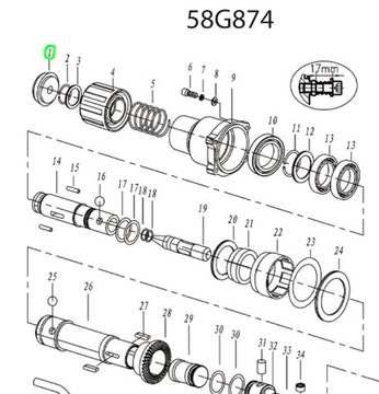 OSŁONA UCHWYTU 58G874 SDS MAX MŁOTA UDAROWEGO MŁOTOWIERTARKI GRAPHITE