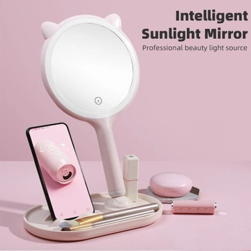Inteligentne lusterko do makijażu LED ze światłem