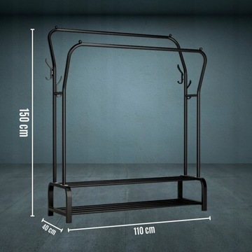 ДВОЙНАЯ ВЕШАЛКА ДЛЯ ОДЕЖДЫ, ПОДСТАВКА ДЛЯ ГАРДЕРОБА