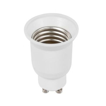 Adapter Przejściówka z gniazda GU10 na E27 biały