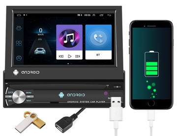 АВТОМОБИЛЬНОЕ РАДИО 1 DIN ANDROID 13 GPS USB WIFI DAB + 2 ГБ ОЗУ MIRROR LINK