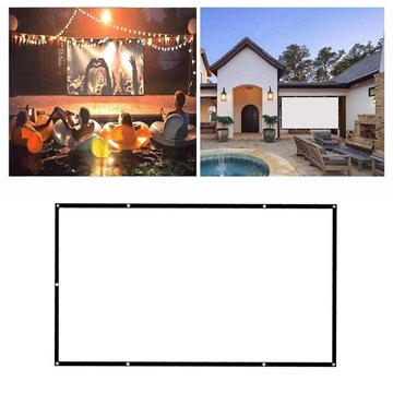 60 150 дюймов В сложенном виде 72 дюйма (159 x 90 см) 16:9