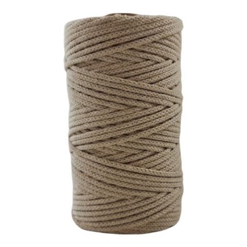 Makrama Sznurek PLECIONY 3 mm beige 100 m