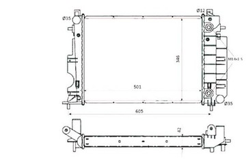CHLADIČ VODY SAAB 900 93- 53873 NRF