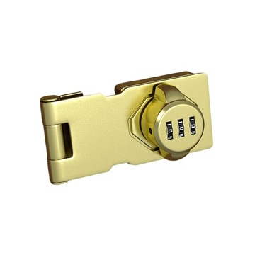 3 Digit Mechanical Password Lock Sliding Door Gold