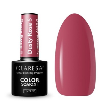 CLARESA LAKIER HYBRYDOWY UV/LED DUSTY ROSE 5