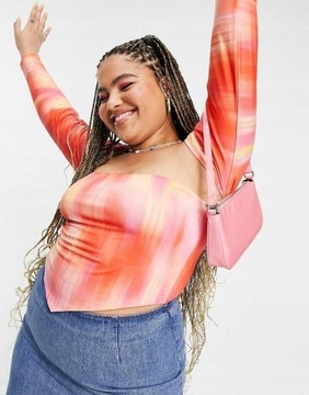 Asos Curve tqk WZÓR BOLERKO TIE-DYE XXL