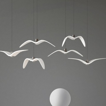 ŻYRANDOL DO SALONU KUCHNI LAMPA LED WISZĄCA MEWA