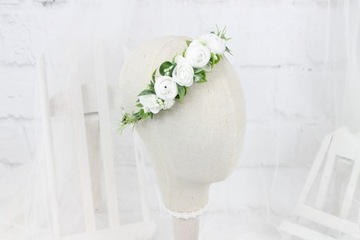 Асимметричный венок для причастия для волос с цветочными луковицами