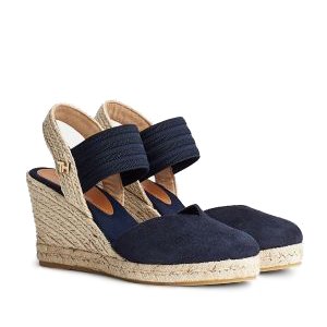 Espadryle na koturnie TOMMY HILFIGER sandały skóra