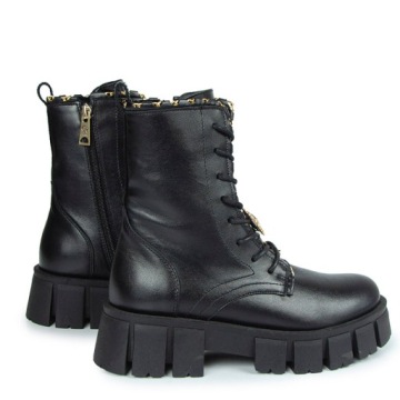 CARINII B8548 TRAPERS WORKERS, ЧЕРНАЯ КОЖА 36