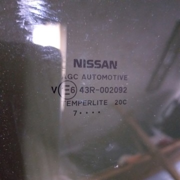 NISSAN QASHQAI 2 J11 13-22 SKLO (OKNO) DVEŘE ZADNÍCH ZADNÍ