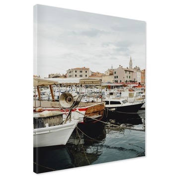 Obraz na płótnie morze łódki port 50x70