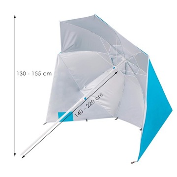 PARASOL PLAŻOWY DUŻY NAMIOT PARAWAN XXL SKŁADANY MOCNY PRZECIWSŁONECZNY