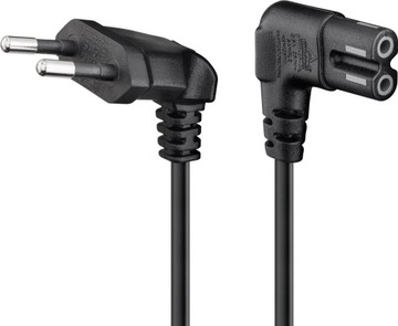 Kabel przewód Euro C7 czarny 5m