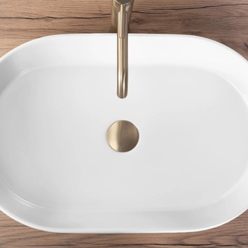 Пробка щелкните коврик для раковины Золотой матовой раковины