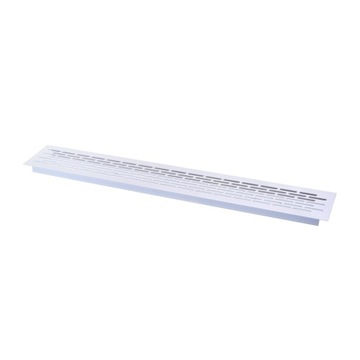 ALUMINIOWA MEBLOWA KRATKA WENTYLACYJNA DO MEBLI METALOWA 80x480 mm - BIAŁA