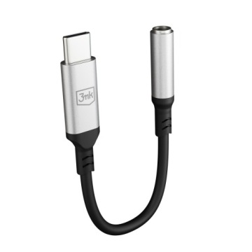 Переходник 3МК USB-C — гнездо 3,5 мм, черный, типа «мама»