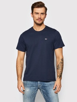 TOMMY JEANS HILFIGER GRANATOWY T-SHIRT BASIC