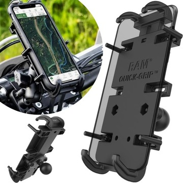 RAM Mount Uchwyt Motocyklowy Na Duży Telefon Quick-Grip XL z Kulą B 1