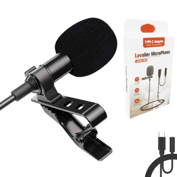 Петличный микрофон с зажимом для телефона Универсальный микрофон USB-C