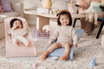 BABYBJORN Шезлонг BALANCE SOFT MESH - Розовый/Белый