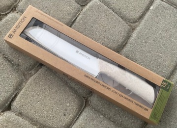НОЖ КУХОННЫЙ SANTOKU КЕРАМИЧЕСКИЙ БЕЛЫЙ AMBITION ДЛЯ ИЗМЕЛЬЧЕНИЯ И РЕЗКИ 15см