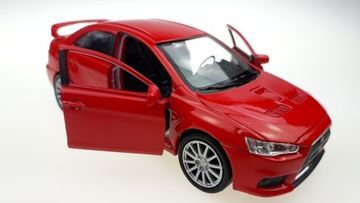WELLY MITSUBISHI LANCER EVOLUTION X BLUE 1:34 НОВАЯ МЕТАЛЛИЧЕСКАЯ МОДЕЛЬ