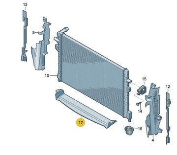 Нижний дефлектор радиатора VW Tiguan