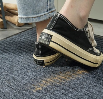 КОВРИК ДЛЯ ОБУВИ, РЕЗИНОВЫЙ, НАРУЖНЫЙ, ИНТЕРЬЕР, 90x150, СЕРЫЙ