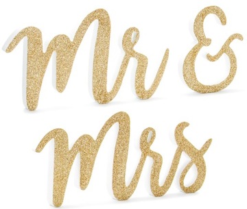 DREWNIANY NAPIS MR & MRS ŚLUB WESELE-0083