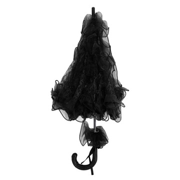 МИНИ-КРУЖЕВНОЙ ЗОНТ ЧЕРНЫЙ СВАДЕБНЫЙ ЗОНТ