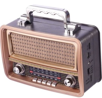 RADIO PRZENOŚNE RETRO AKUMULATOR USB MP3 SD