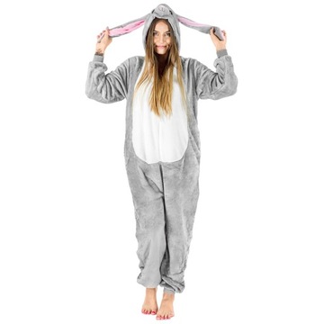 KOSTIUM KIGURUMI ONESIE JEDNOCZĘŚCIOWA PIŻAMA ŚWIĄTECZNA KRÓLIK CIEPŁA M