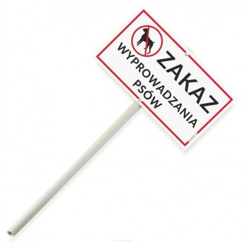 TABLICZKA TRZONEK ZAKAZ WYPROWADZNIA PSÓW j1