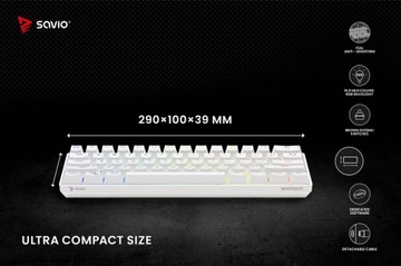 Механическая клавиатура SAVIO Whiteout BROWN