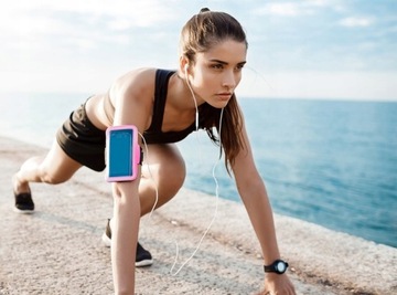 ETUI SPORTOWE DO BIEGANIA NA RAMIĘ BICEPS Z ODBLASKIEM NA TELEFON SMARTFON