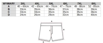 DUŻE MĘSKIE BOKSERKI CHŁONNE MATERIAŁOWE GRANAT ROZM.7XL