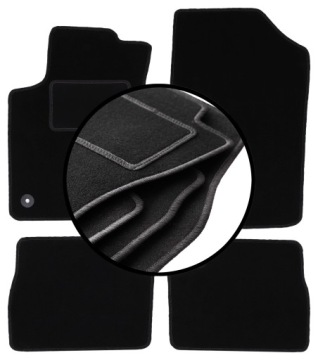 Velurové koberce komplet pro: Peugeot 207 Sw, kombi, hatchback (2006-2012)