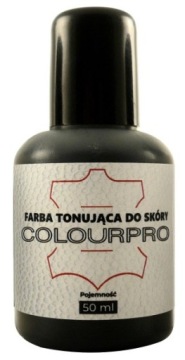 FARBA 50ML DO SKÓRY KIEROWNIC TAPICERKI CZARNA