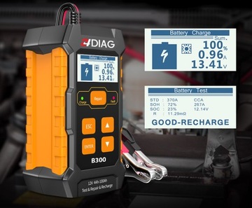 PROSTOWNIK TESTER DO AKUMULATORÓW B300 3w1 12V 5A