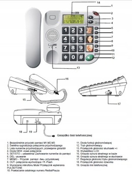 Проводной телефон MAXCOM KXT480 BB, черный