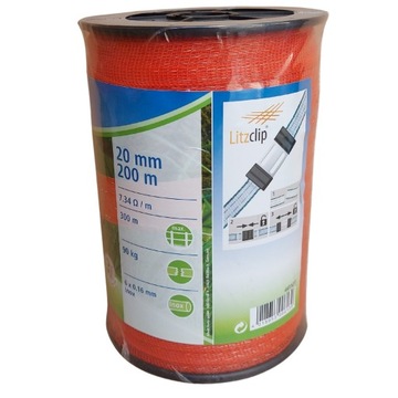 Лента BASIC 20 мм 200 м для лошадей PASTUCH оранжевая