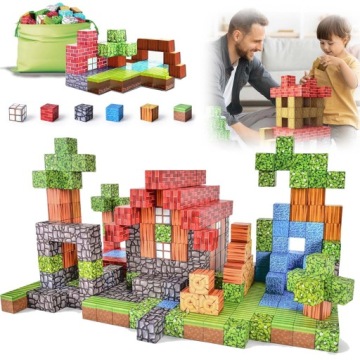 Magnetické Stavebnice Montessori Hračka 100 Ks Magnetické Stavební Bloky