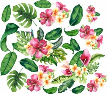 Naklejki na ścianę LIŚCIE 50X100cm LI