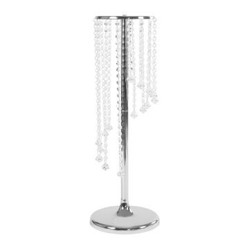 ХРУСТАЛЬНАЯ ПОДСТАВКА ДЛЯ ЦВЕТОВ, 2 ШТ. 70 СМ, СЕРЕБРЯНАЯ