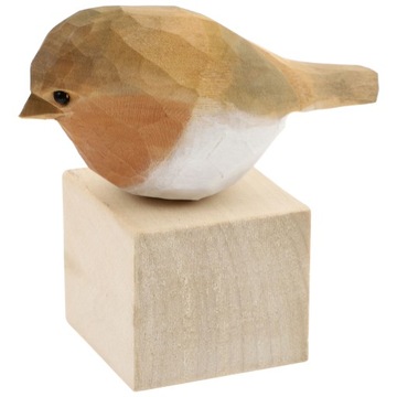 Ptak Rzeźba Biurowa Ozdoba Drewniana Małe Zabawki